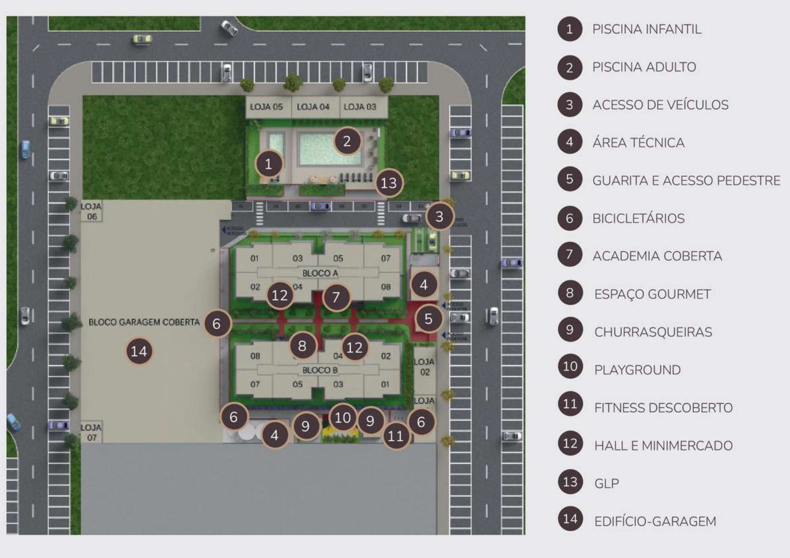 Implantação do Singulare Home Riva em Samambaia, Brasília-DF