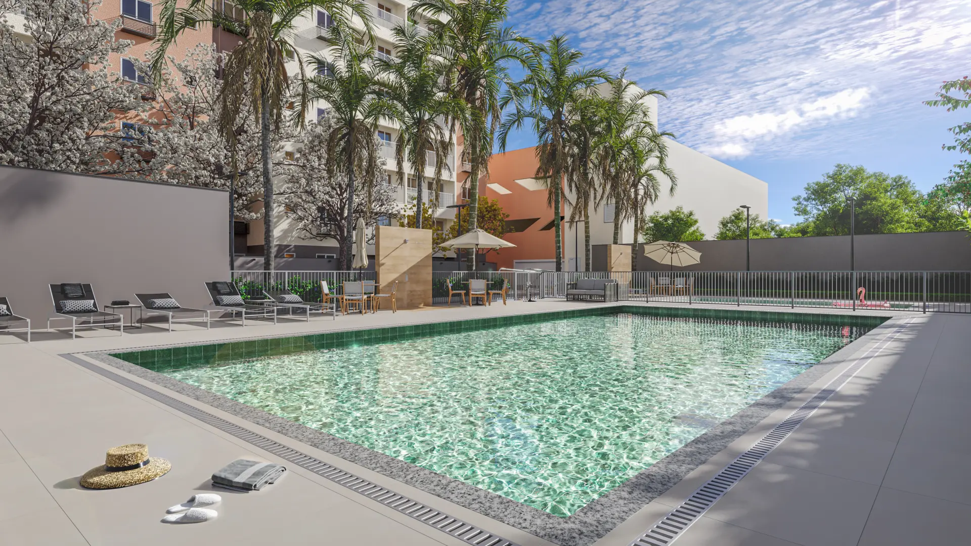 Piscinas adulto e infantil do Singulare Home Riva em Samambaia
